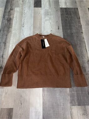 🍊NWT PrettyGarden Relaxed Chestnut Crewneck Sweater